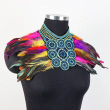 Load image into Gallery viewer, Cosplay Costume Additions Featuring, Gothic Faux Feather-For Carnivals, Party Costume, And Runway Shows
