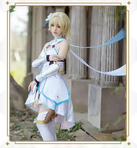 Genshin Impact Game Lumine Cosplay Costumes Halloween Carnival Party Clothes for Women Girls Cute Dress Suit Wig Full Sets