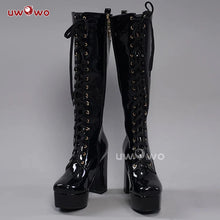 Load image into Gallery viewer, UWOWO Cosplay Shoes Universal Shoes Boots Black Blue White Rose High Tube Boots
