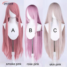 Load image into Gallery viewer, 73 Colors 100cm Long Straight Cosplay Wig Anime Compatible Universal Omopinenet Heat Resistant Synthetic Hair Wigs + Wig Cap
