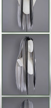 Load image into Gallery viewer, UWOWO Frankiee Stein 1 Cosplay Wig Black Silver 90CM Long Hair Heat Resistant Halloween Cosplay Outfit Wig
