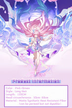 Load image into Gallery viewer, UWOWO Cyrene Wig Game Honkai Star Rail Cyrene Cosplay Wig Long Hair Pink and Blue and Green gradient Hair  Halloween Wig
