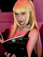 Load image into Gallery viewer, Anime MisaMisa Cosplay Wig Misa Amane Long Blond Double Tails Heat Resistant Hair Hallowen Party Wigs + Wig Cap
