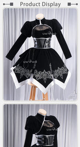 IN STOCK UWOWO A2 Cosplay NieRR:Automata A2 YoRHa: Pearl Harbor Descent Record Cosplay Costume Woman Dress Halloween Costume