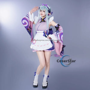 CoserStar-R Game GenshinImpact Mizuki Yumemizuki Cosplay Costume Yumemizuki Mizuki Cosplay Dress Comic Animation Party Wig Shoes