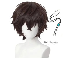 Load image into Gallery viewer, High Quality Dazai Osamu Cosplay Wig Anime Bungo Stray Dogs Cosplay Short Brown Heat Resistant Synthetic Hair Wigs
