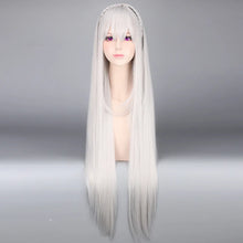 Load image into Gallery viewer, Re Zero Kara Hajimeru Isekai Seikatsu Emilia Cosplay Costumes Cloak Wig Women Dress with Headdress for Halloween Party Carnival
