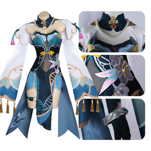 Honkai Star Rail Ruan Mei Cosplay Full Set - Uniform Outfit with Dress Shoes Wig And Prop for Complete Character Representation