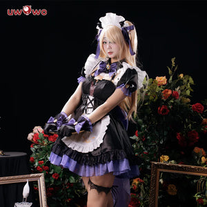 In Stock UWOWO Fischl Cosplay Maid Costume Game Genshin Impact Fanart Cosplay Maid Ver. Costume Fischl Witch Suit Halloween