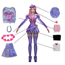 Load image into Gallery viewer, ROLECOS LOL Heartache &amp; Heartthrob Caitlyn Cosplay Costume LOL Valentine's Day New Skin Women Cosplay Costume Halloween Full Set
