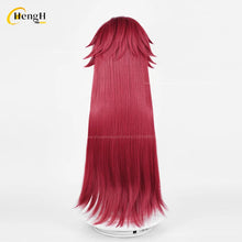 Load image into Gallery viewer, In Stock Anime Grell Sutcliff Synthetic Hair Unisex 90cm Rose Red Wig Heat Resistant Hair Halloween Cosplay Anime Wigs + Wig Cap
