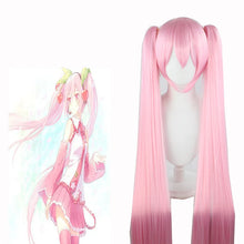 Load image into Gallery viewer, Hair Miku Cosplay Wig Long Heat Resistant Synthetic Hair Clip Ponytails Wigs + Wig Cap
