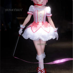 Cosplay Anime Kaname Madoka Cosplay Costume Magica Kaname Dress Wig Kaname Madoka Party Dress Outfits
