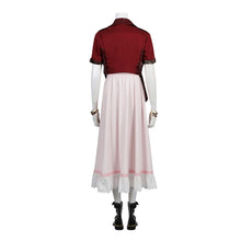 Load image into Gallery viewer, Game FF7 Adult Aerith Gainsborough Costume Cosplay Final Fantasy Remake Halloween Outfit Fancy Women Red Jacket Pink Dress
