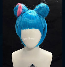 Load image into Gallery viewer, IN STOCK UWOWO Jinx Wig Gme LOL Jinx Buns Hair Arcane S2 Powder/Jinx Alternative Universe AU Cosplay wig Blue Hair
