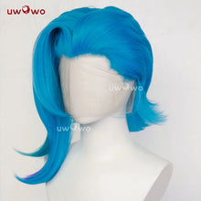 Load image into Gallery viewer, UWOWO Jinx Wig Game LOL: Arcane2 Fractured Jinx Cosplay Costume Wig Long Lace Wig Blue Hair Heat Resistant
