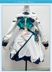 ANIMECC in Stock Genshin Impact Barbara Cosplay Costume Wig Anime Game Princess Dresses Lolita Maid Halloween Clothes for Women