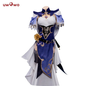 In Stock UWOWO Lisa Cosplay Game Genshin Impact Lisa Witch of Purple Rose Halloween Costume Special The Librarian Full Dress