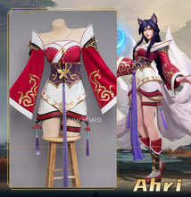 Load image into Gallery viewer, IN STOCK UWOWO League of Legends/LOL: Ahri Champion Nine Tails Wildd Riftt Game Cosplay Costume Ahri Halloween Cosplay
