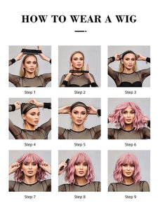 Demon Slayer Kanroji Mitsuri Cosplay Wig Ombre Pink Corn Perm Plait Synthetic Long Braided Wig Anime Coser Cute Girl Wig Party