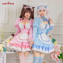 Load image into Gallery viewer, In Stock UWOWO Vanilla Cosplay Game NEKOPARA vol.4 Chocola&amp;Vanilla Cosplay Maid Dress Cute Blue For Women Girl Outfits Costumes
