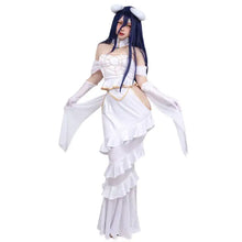 Load image into Gallery viewer, In Stock DAZCOS Anime Overlord Albedo Cosplay Costume Halloween Christmas Costume Cos Women White Dress Overlord Albedo Cosplay
