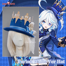 Load image into Gallery viewer, UWOWO Furina Cosplay Hat Genshin Impact Furina Focalors Cosplay Hydro Archon Fontaine Rococo Style Headwear with Acces
