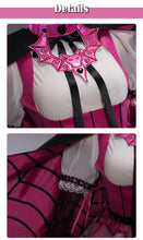Load image into Gallery viewer, IN STOCK UWOWO Draculauraa Cosplay Costume Pink Suit Vampiree Female Little Devil Cosplay With Cape Hat Halloween Costumes Top
