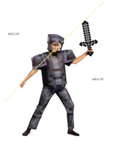 Load image into Gallery viewer, Cosplay Costumes Boys Children M I New Green E Clothes Gray Onesie Child St e Ve Game Character Performance Christmas Halloween
