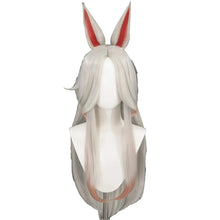 Load image into Gallery viewer, UWOWOW Ahri Wig Game League of Legends/LOL: Immortalized Legend Ahri Cosplay Wig Long Hair with Ear White Silver Hair 80CM
