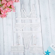 Load image into Gallery viewer, Pajamas Steel Lingerie Ring Lace Underwear Sleepwear Fashion Sexy Garter Erotic Porno Lingerie белье женское
