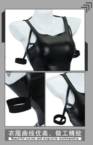Game NieR:Automata A2 Cosplay Costume Wig Sexy Black Battle Suit For Women Girl Handsome Halloween Party A2 Role Play Outfit