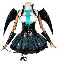 Load image into Gallery viewer, Women Sexy Demon Miku Cosplay Costumes Anime Devil Hatsune Cosplay Uniform Dress Wigs Wings Suit With Horns Tail Halloween Party

