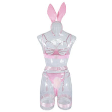 Load image into Gallery viewer, Bunny Girl Sexy Lingerie Set For Women Hollow Out See-Through Straps Patchwork Sexy Bunny Headband Lingerie Bra Set
