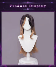 Load image into Gallery viewer, UWOWO Coven Ahri Cosplay Wig Game League of Legend Cosplay Ahri Wig Witch Halloween Hair 75cm Purple Linen Hair
