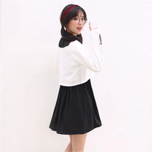 Load image into Gallery viewer, Japanese Kawaii Bunny Rabbit Lolita Dress Cute Comic Black Two Piece Set Cosplay Long Sleeve Casual Loose Girl Mini Dresses 2022
