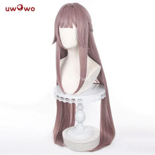 Load image into Gallery viewer, IN STOCK UWOWO Game Honkai: Star Rail Cosplay Herta Cosplay Wig 50CM Long Gray-Pink Long Hair Heat Resistant
