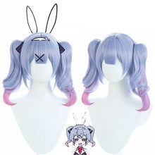 Load image into Gallery viewer, Miku Rabbit Hole Cosplay Wig Black Patent Leather Bunny Girl Sexy Cute Halloween Cosplay Costumes Headdresses Clothes Bows G # 1
