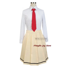 Load image into Gallery viewer, Anime WataMote Tomoko Kuroki Cosplay Costume Women Girls Lovely Yellow Jk Skirt Uniform Outfits Halloween Suit Wig roleplay
