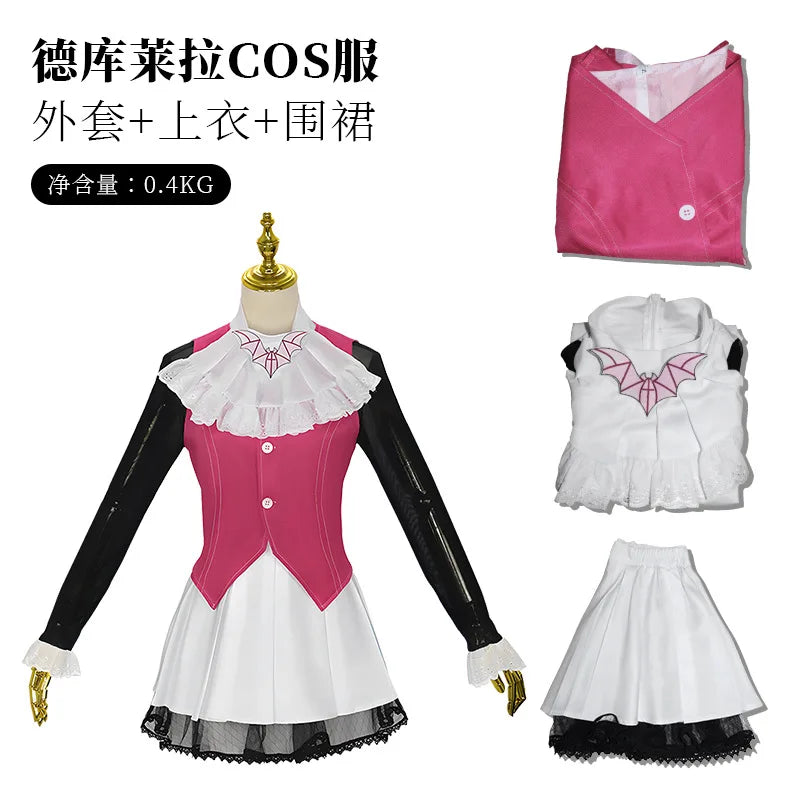 Halloween Party Costume Draculaura Cosplay Anime Monster Fantasy High Spectra Vondergeist Costume Vest Party Play Outfits