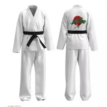 Load image into Gallery viewer, Kids Game Cosplay CostumeCobra Kai Cosplay Karate Cos Kid Aldult Black White Kimono Uniform Carnival Party Suit with Headband
