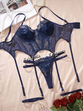 Load image into Gallery viewer, Sexy Set Womens Underwear Exotic Emotional Bra Set Embroidered Print Brassiere Lingerie Set Women&#39;s Set Push Up Thin Bralette
