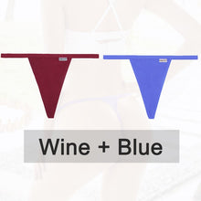 Load image into Gallery viewer, 2PCS/Set Cotton Panties Sexy G-String Women&#39;s Underwear T-Back Lingerie for Female Panties Underpants Briefs Thong Intimates
