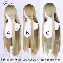 Load image into Gallery viewer, 73 Colors 100cm Long Straight Cosplay Wig Anime Compatible Universal Omopinenet Heat Resistant Synthetic Hair Wigs + Wig Cap

