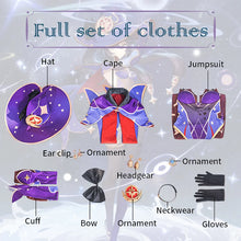 Load image into Gallery viewer, Game Genshin Impact Mona Anime Cosplay Costumes Halloween Costume for Women Ganyu Cosplay Feminino Uniform Suit Wig Clothing
