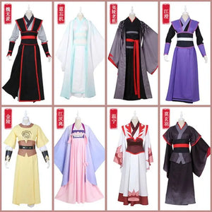 Grandmaster Of Demonic Cultivation Wei Wuxian Yi Ling Jiang Cheng Jiang Yan Li Lan Wangji Cospaly Costume Han Fu Halloween