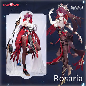 In Stock UWOWO Genshin Impact Rosaria Cosplay Game Suit Costume Dress Uniform Anime Special For Halloween Costumes Women Outfit