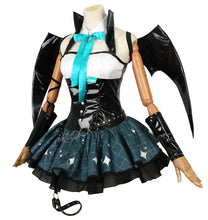 Load image into Gallery viewer, Women Sexy Demon Miku Cosplay Costumes Anime Devil Hatsune Cosplay Uniform Dress Wigs Wings Suit With Horns Tail Halloween Party
