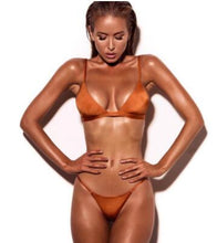 Load image into Gallery viewer, Multi-Color Real Shot Solid Color Best Selling Bikini Swimsuit Bikini Three-Point Vacation Beach Swimsuit Suit Swimwear Women
