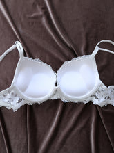 Load image into Gallery viewer, Lace Mesh Hollow Everyday Bra, Comfort &amp; Mature Double Strap Thick Cup Push Up Intimates Bra, Women&#39;s Lingerie &amp; Underwear
